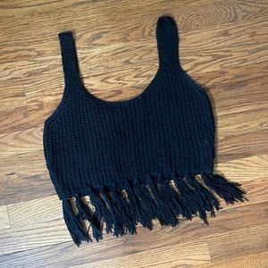 Black weaved tank